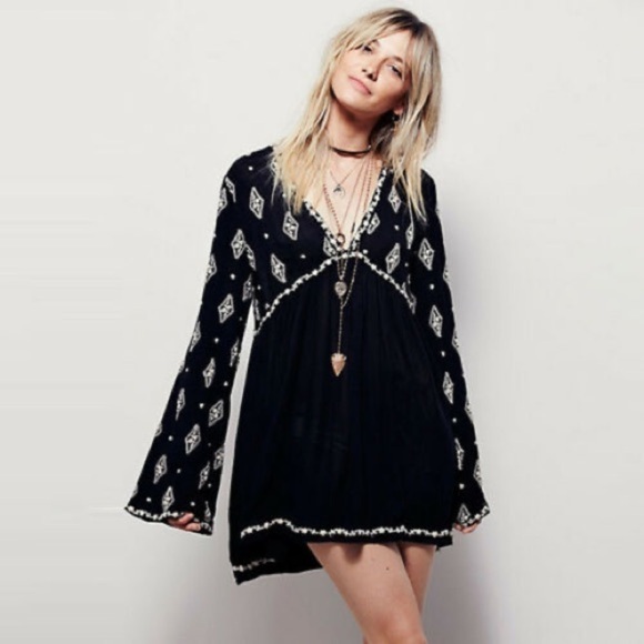 free people boho shirt dress size medium - Picture 1 of 7